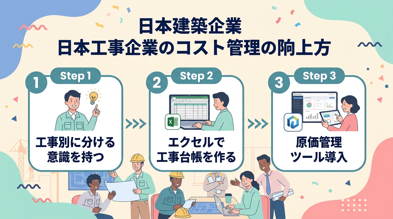 原価管理を改善する3ステップ