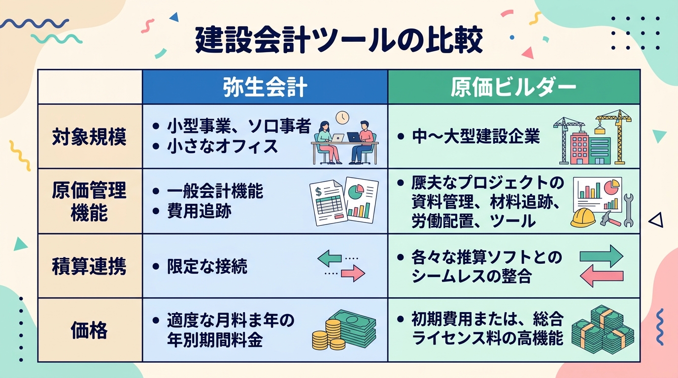 建設業の原価管理ツール比較
