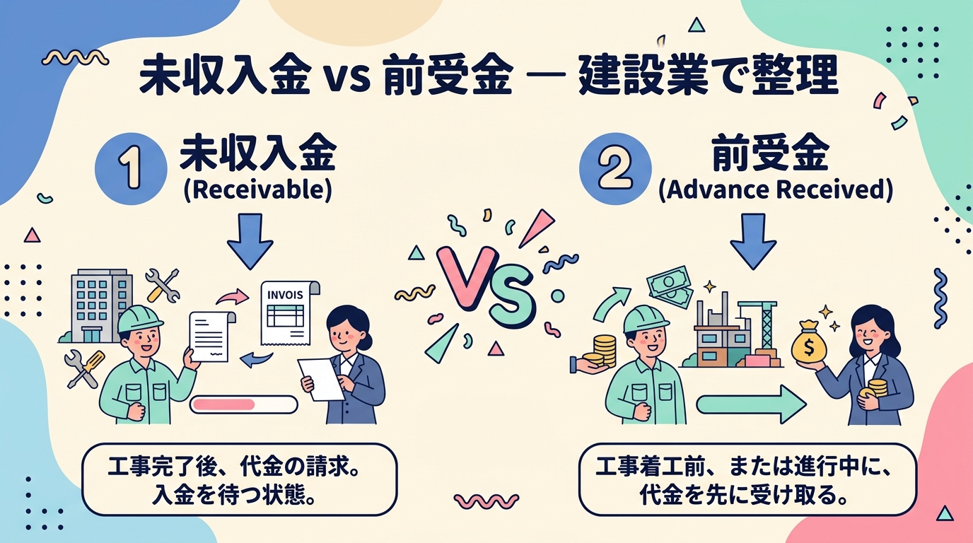 未収入金 vs 前受金