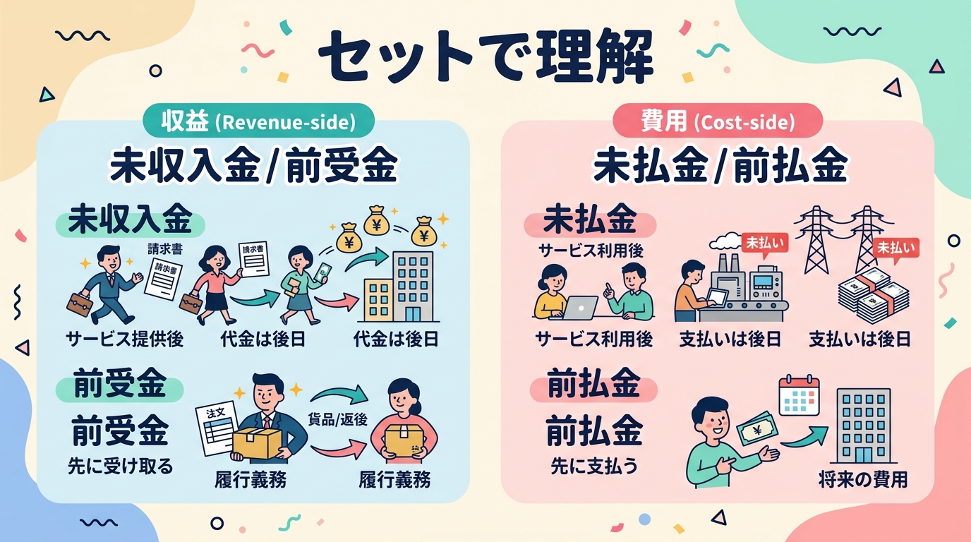 未払金・前払金との違い