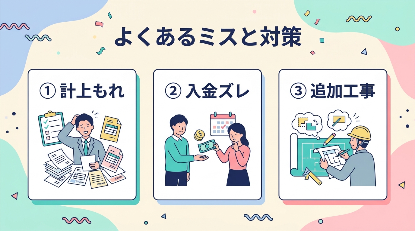 よくあるミスと対策