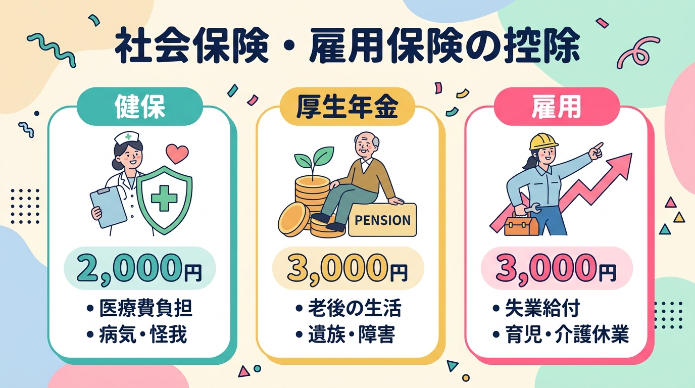 社保・雇用保険の控除