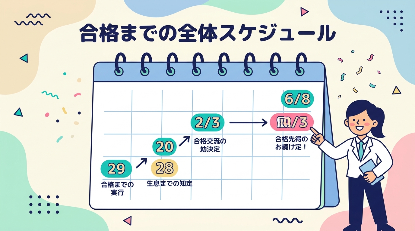 合格までの全体スケジュール