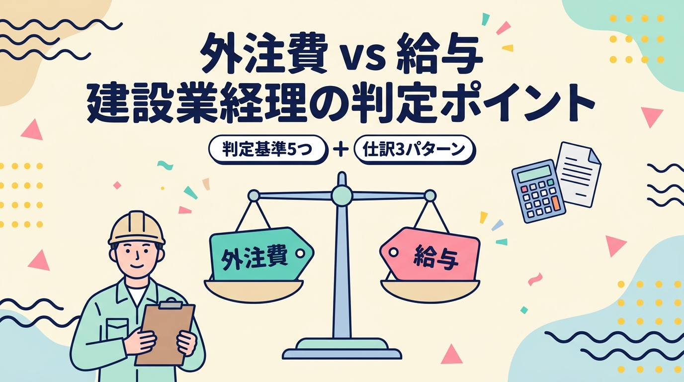外注費vs給与 建設業経理の判定ポイント