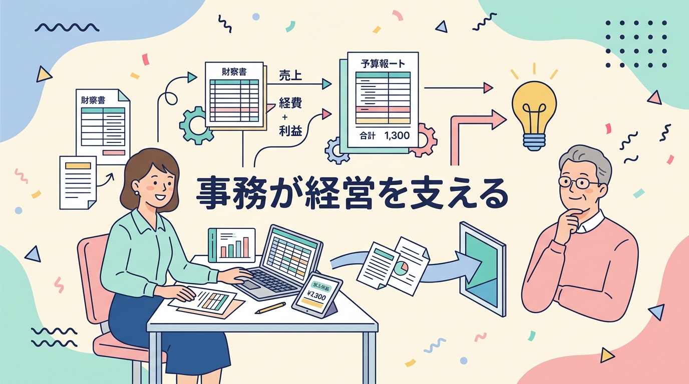 事務は経営の補助役