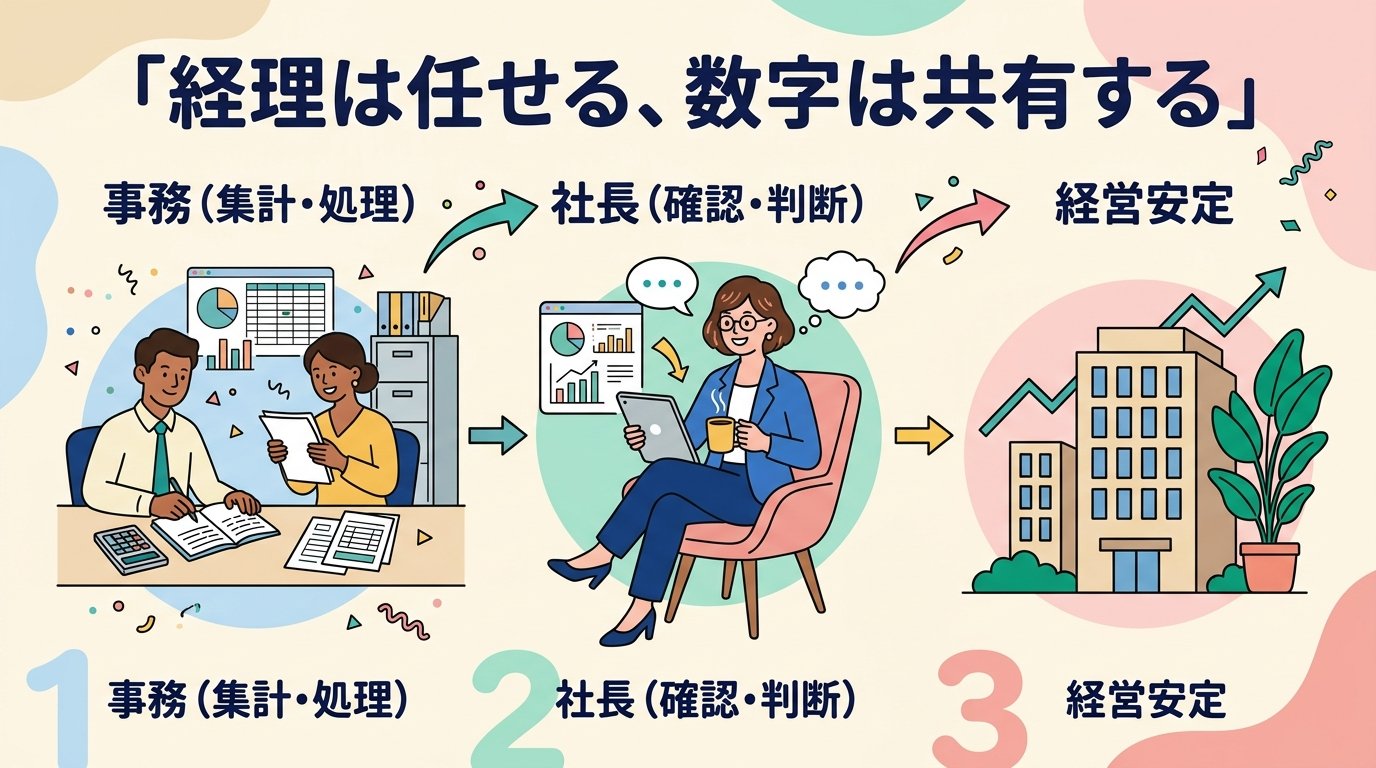 正しい形：任せる＋共有する