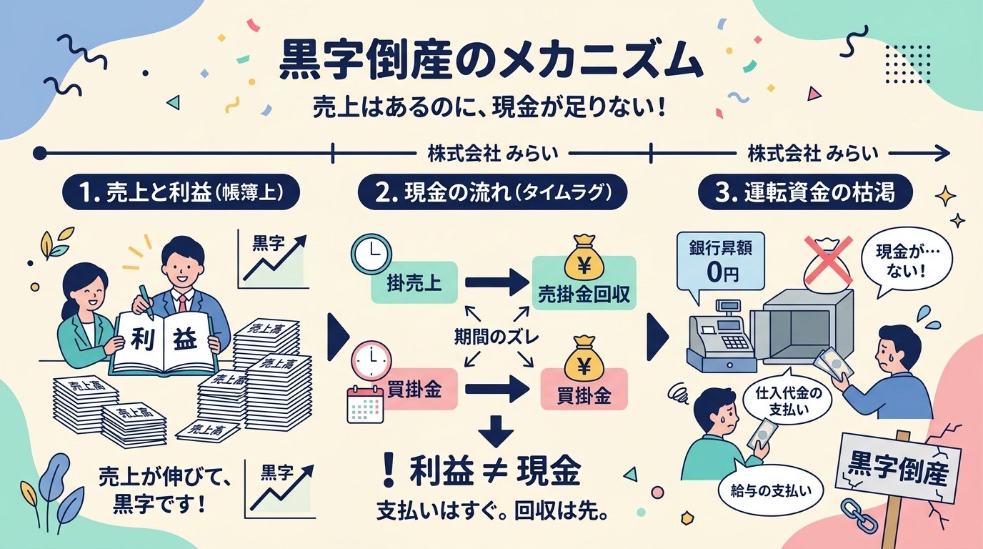 黒字倒産が起こる仕組み