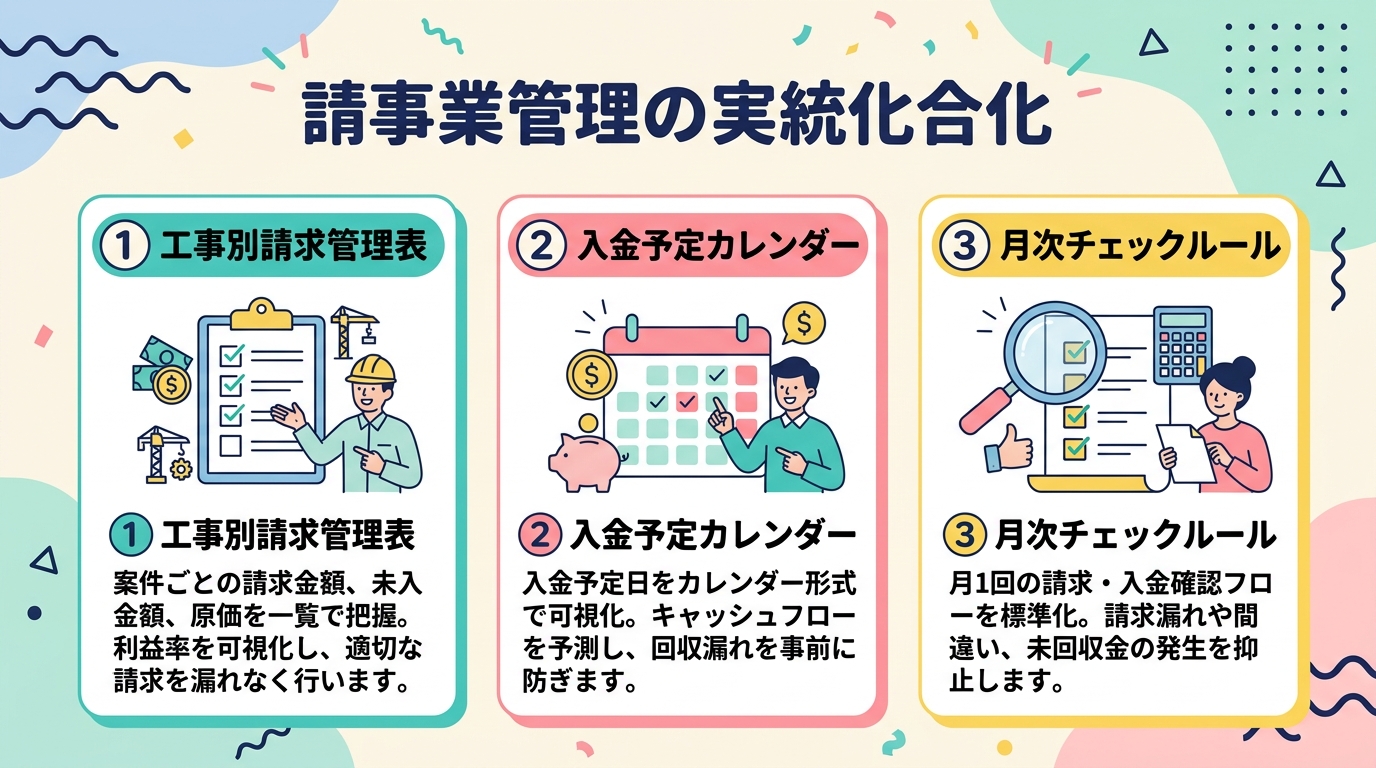 請求管理を仕組み化する3つの方法