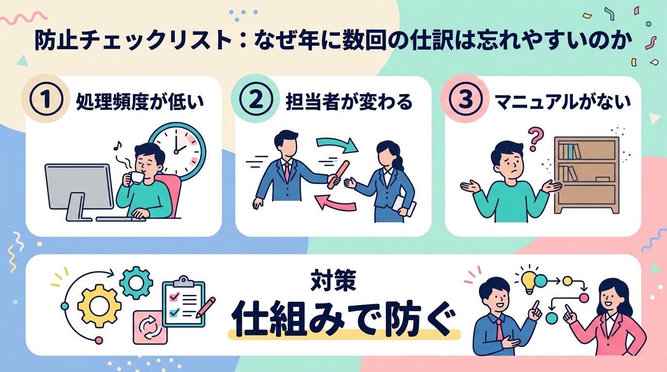 忘れやすい仕訳を防ぐ理由