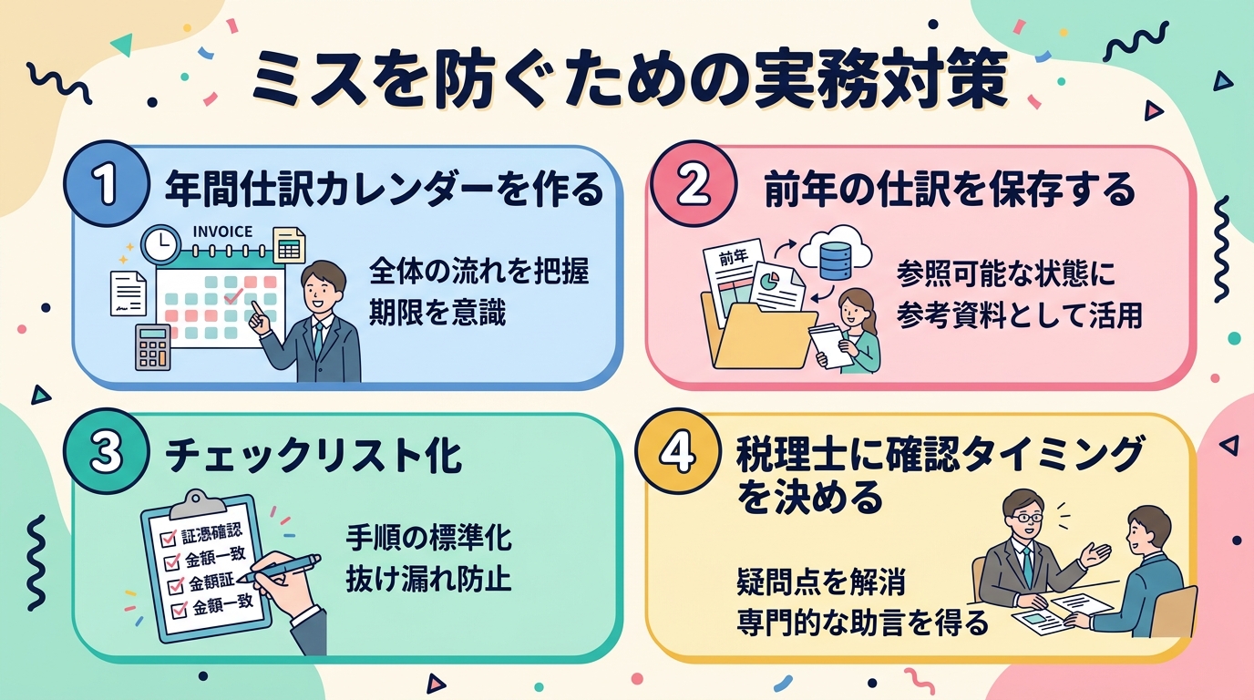 ミスを防ぐ実務対策4つ