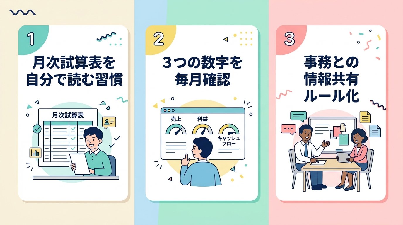 税理士依存から抜けるための3ステップ