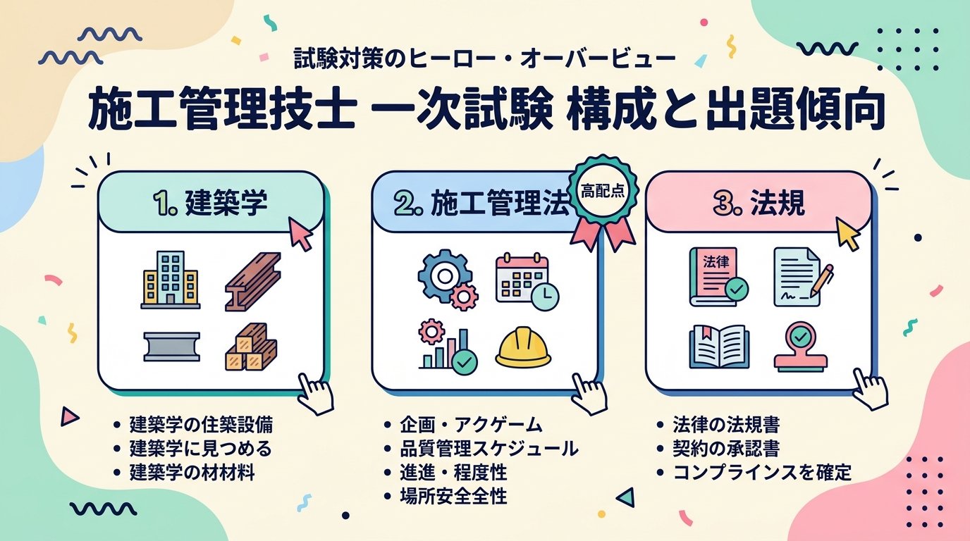 一次試験の全体像と出題傾向