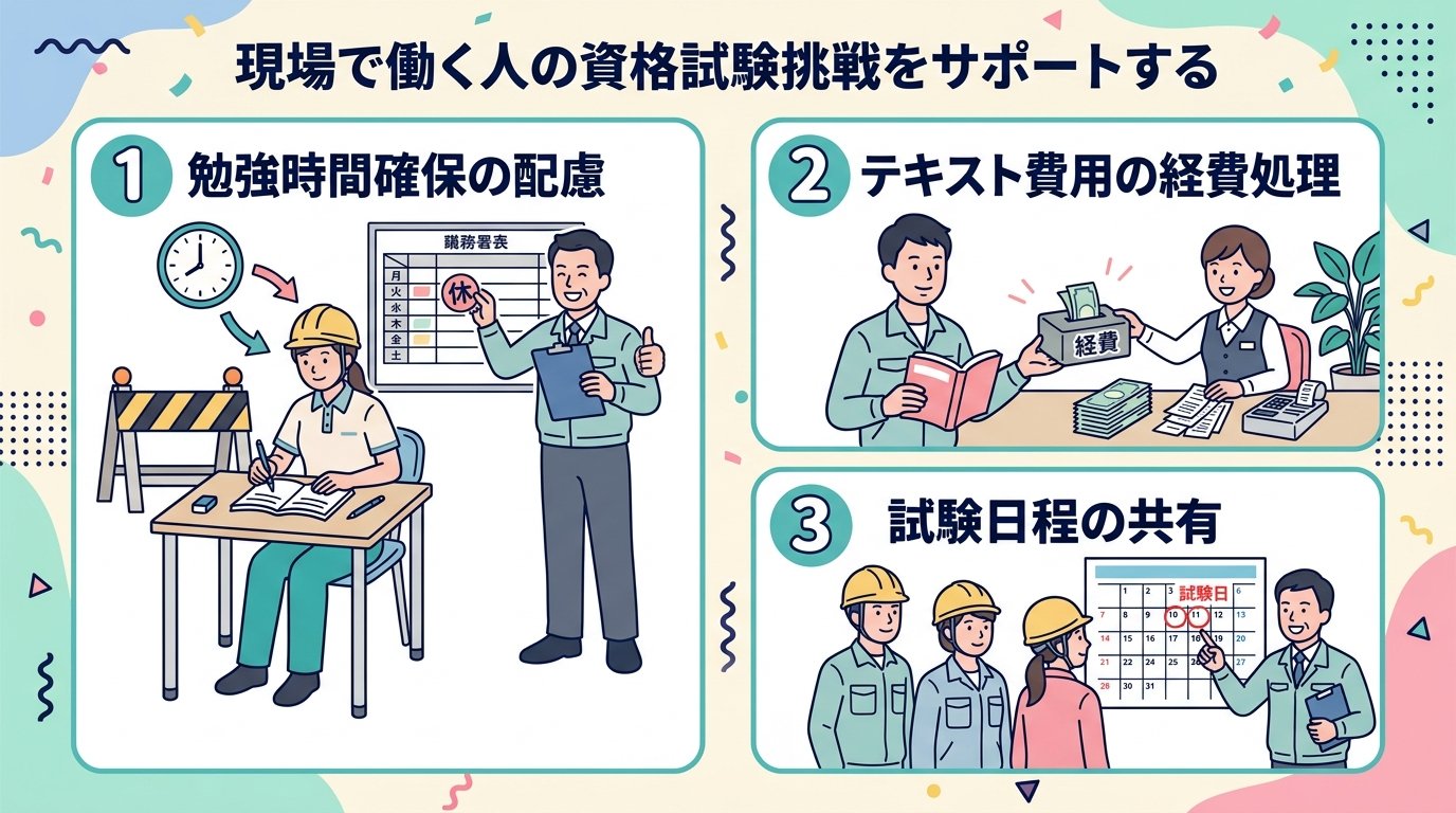 資格勉強の環境づくりを支援する