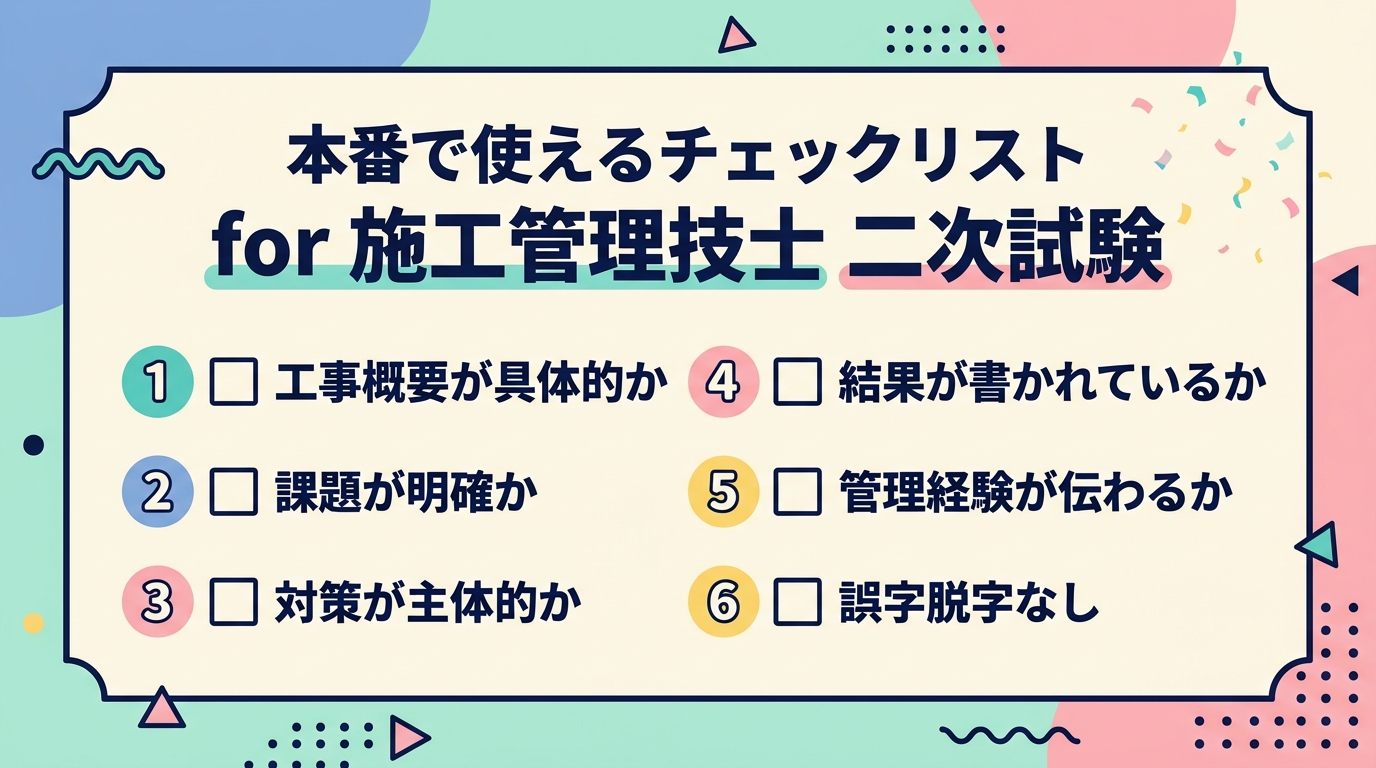 本番チェックリスト6項目