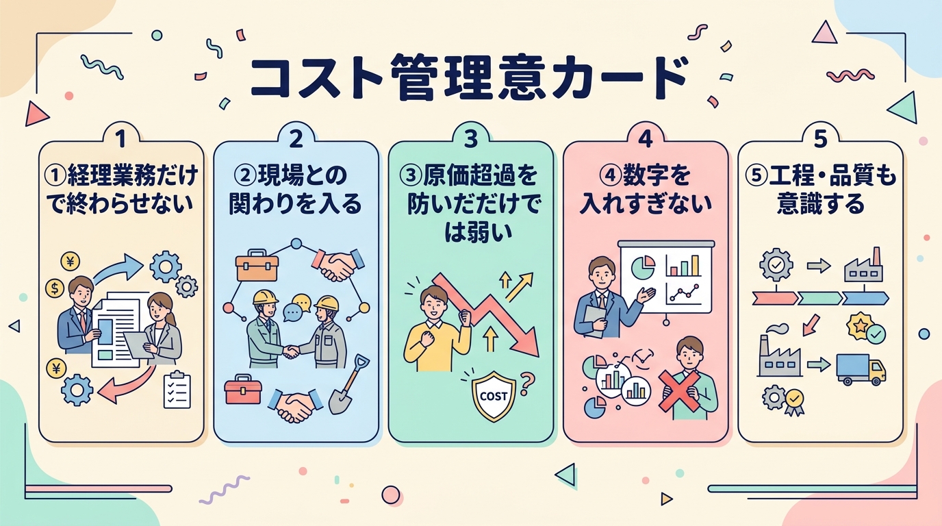 原価管理テーマ5つの注意点