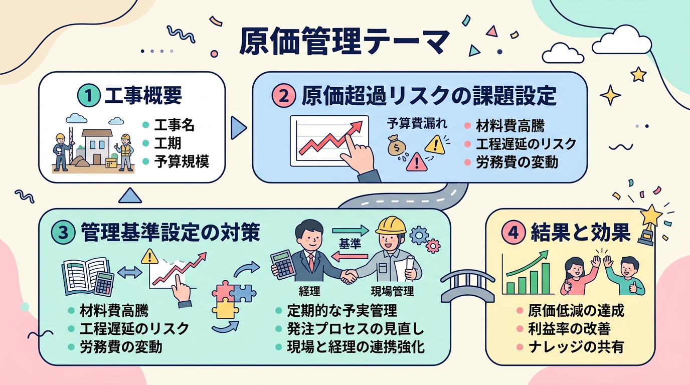 原価管理テーマの構成テンプレ