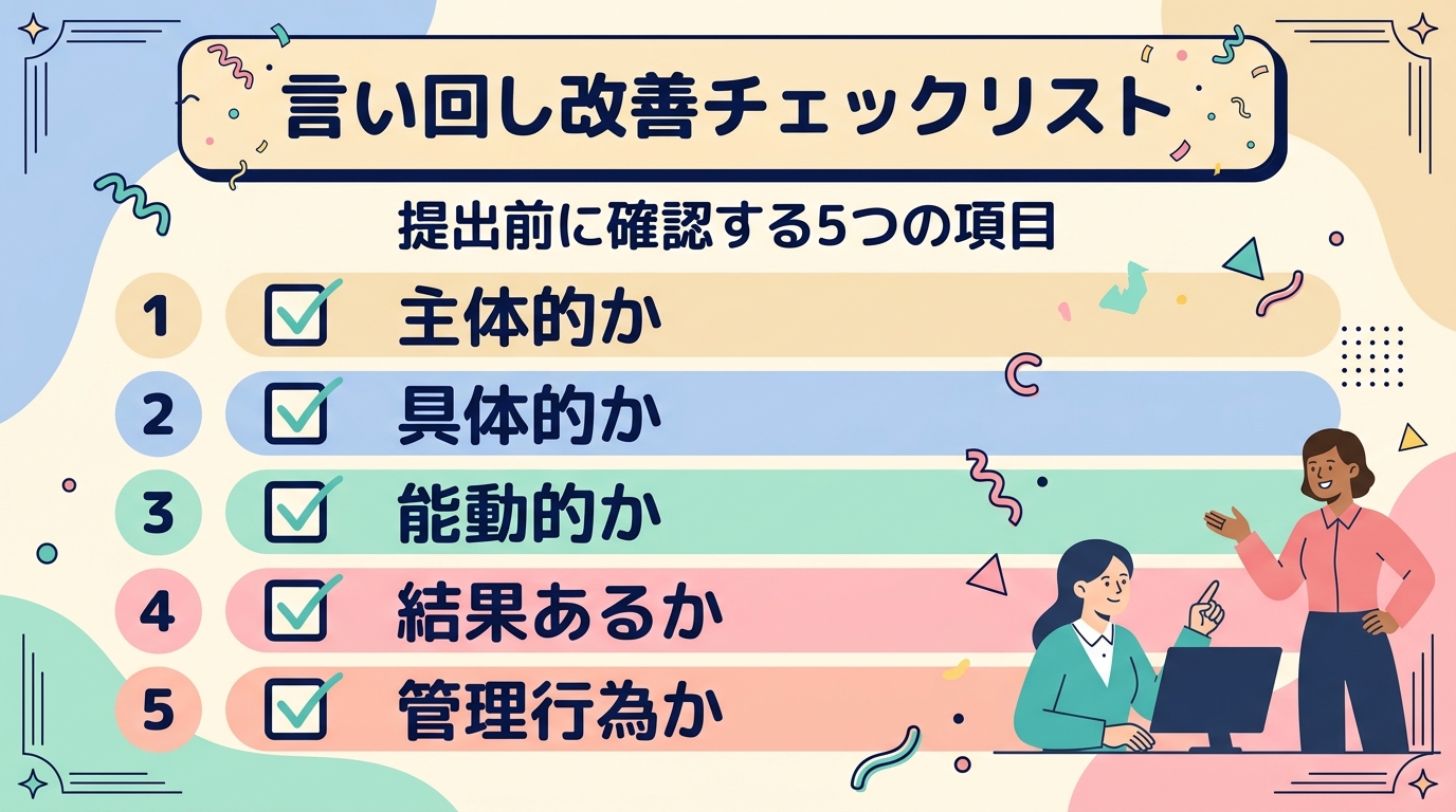 言い回し改善チェックリスト