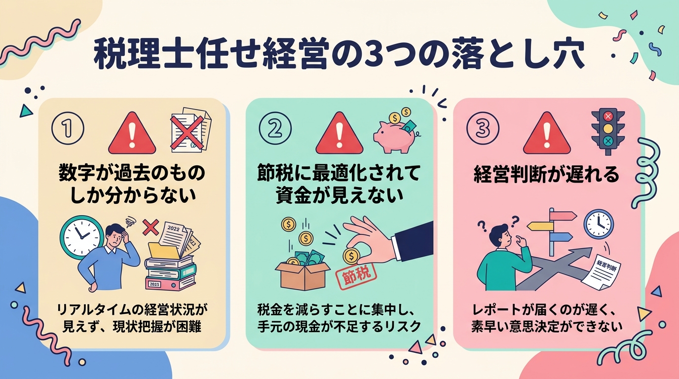 税理士任せ経営の3つの落とし穴