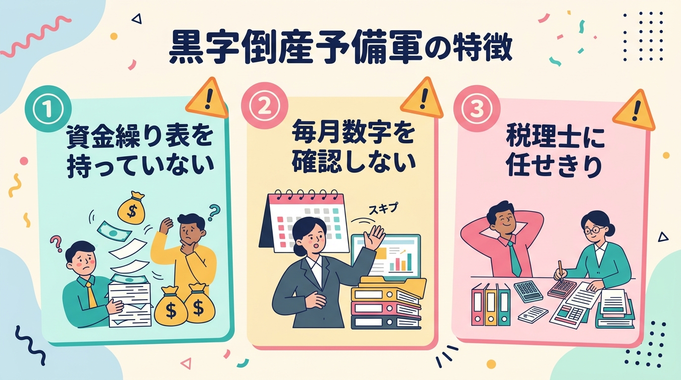 黒字倒産予備軍の共通する特徴