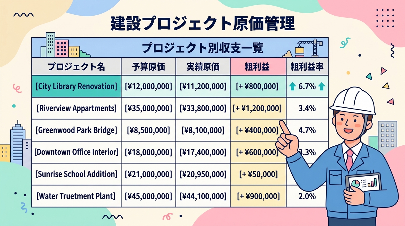 工事別原価管理の見方