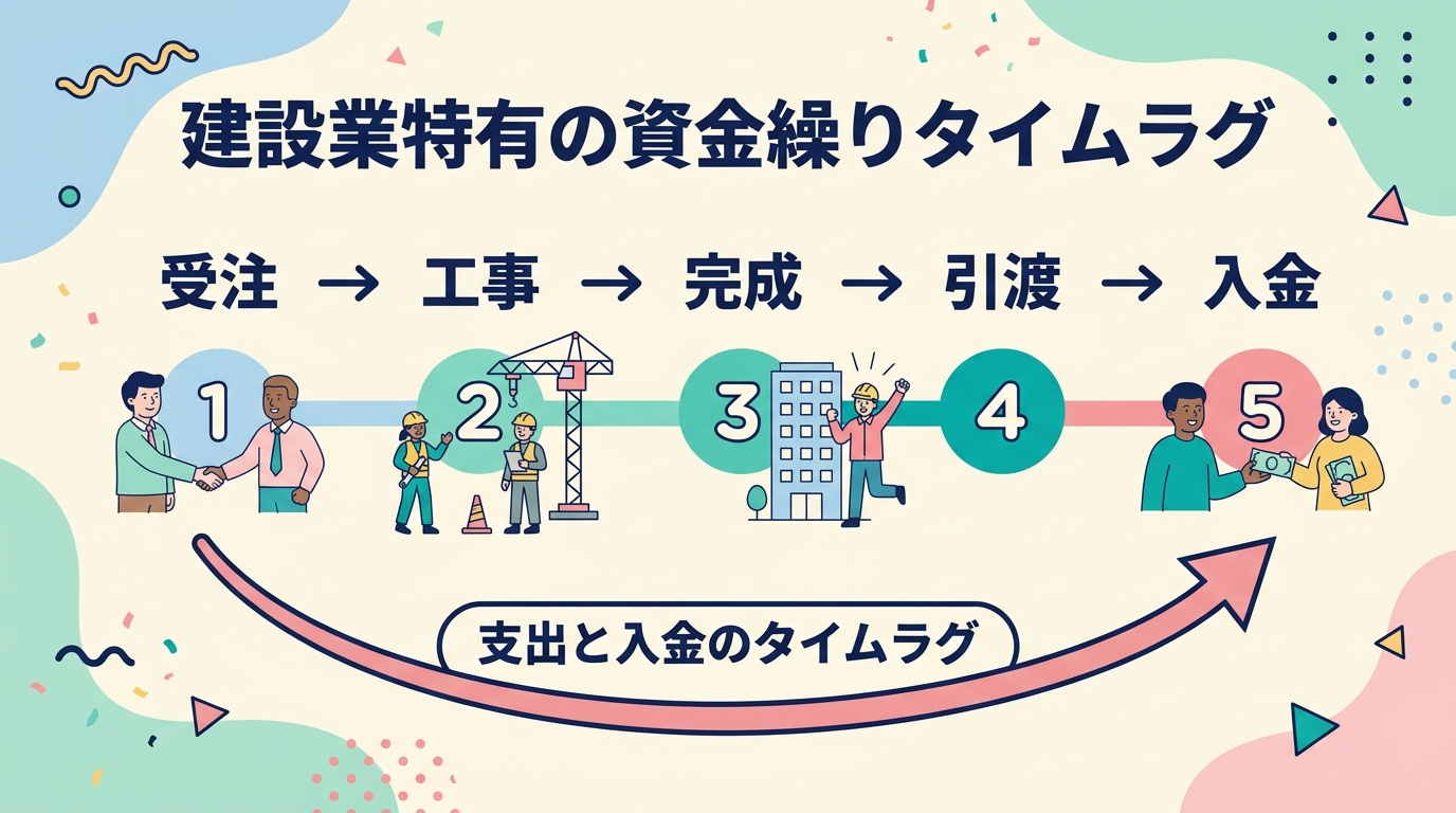 建設業特有の資金繰りタイムラグ