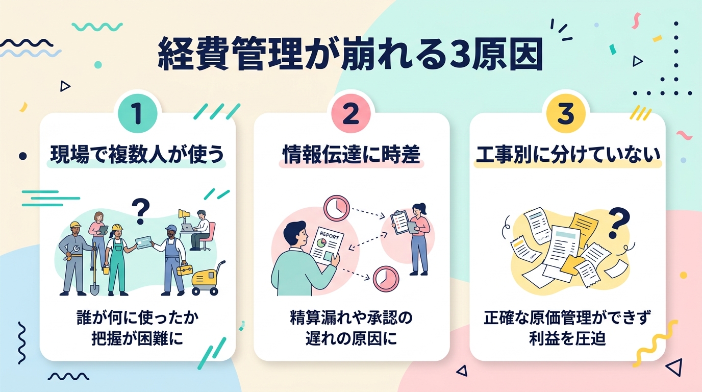 経費管理が崩れる3原因