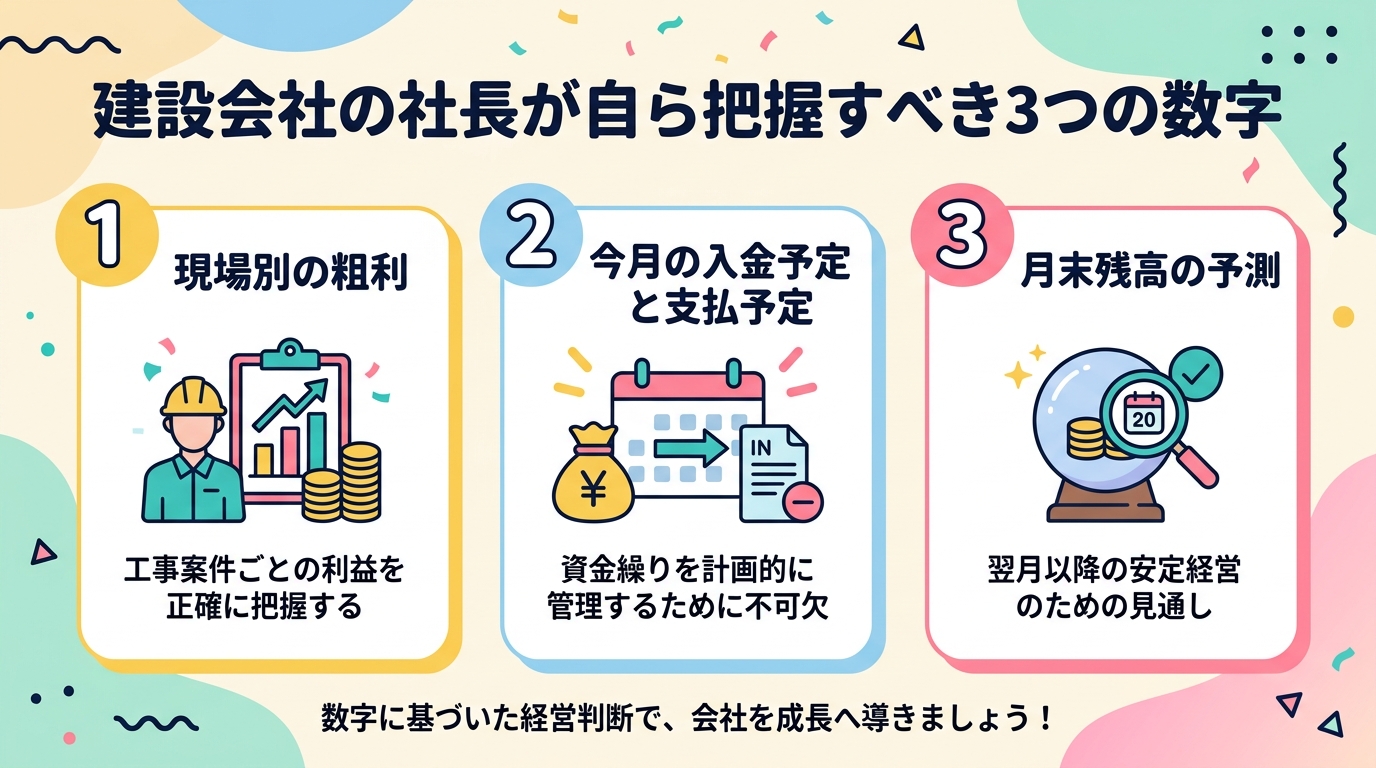 社長が自分で把握すべき3つの数字