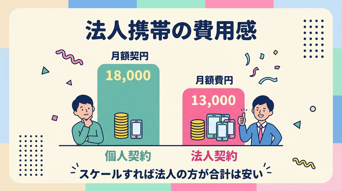 法人携帯の費用感
