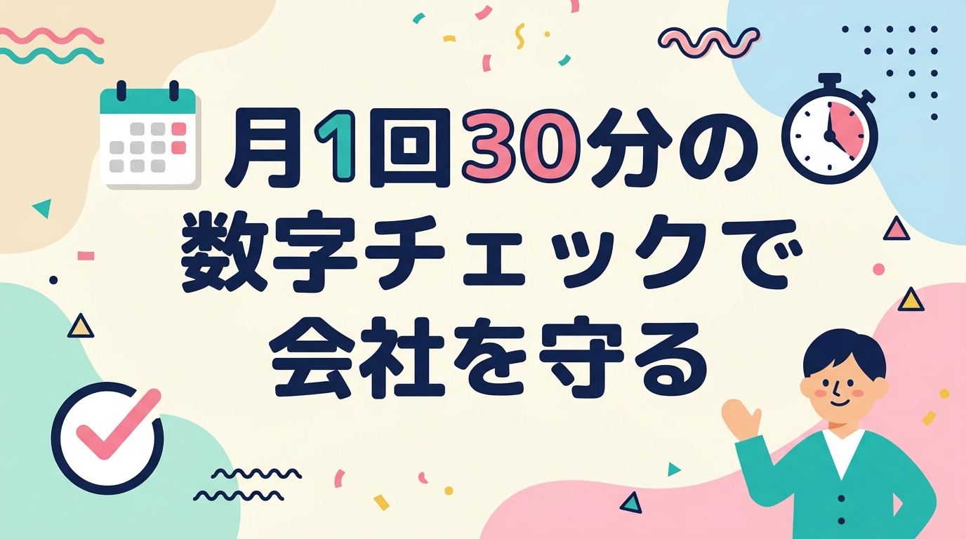 月1回30分の数字チェックで会社を守る