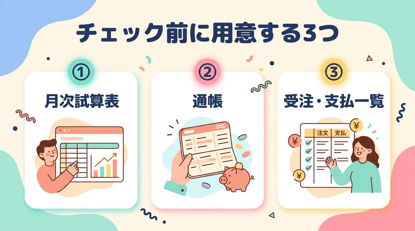 チェック前に用意する3つ