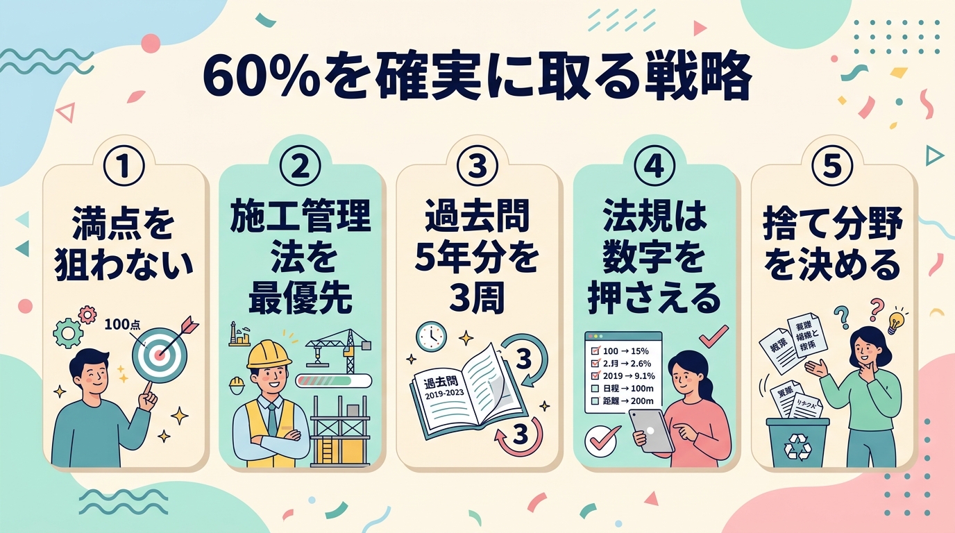 60%取るための5つの戦略