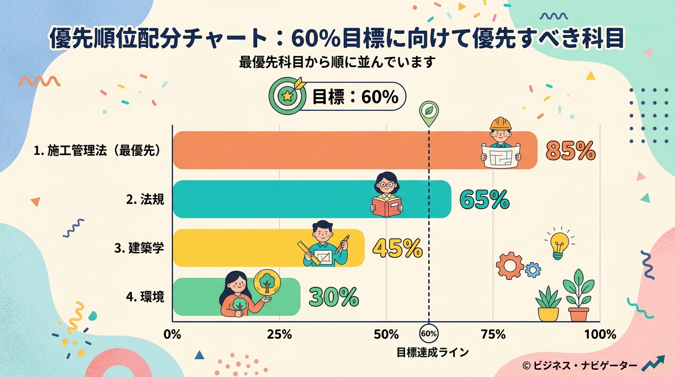 科目別優先度と得点配分