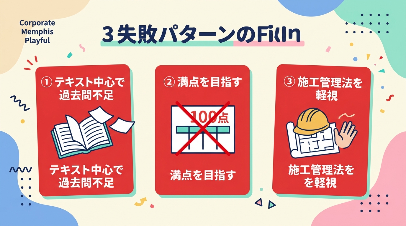 落ちる人の失敗パターン上位3つ