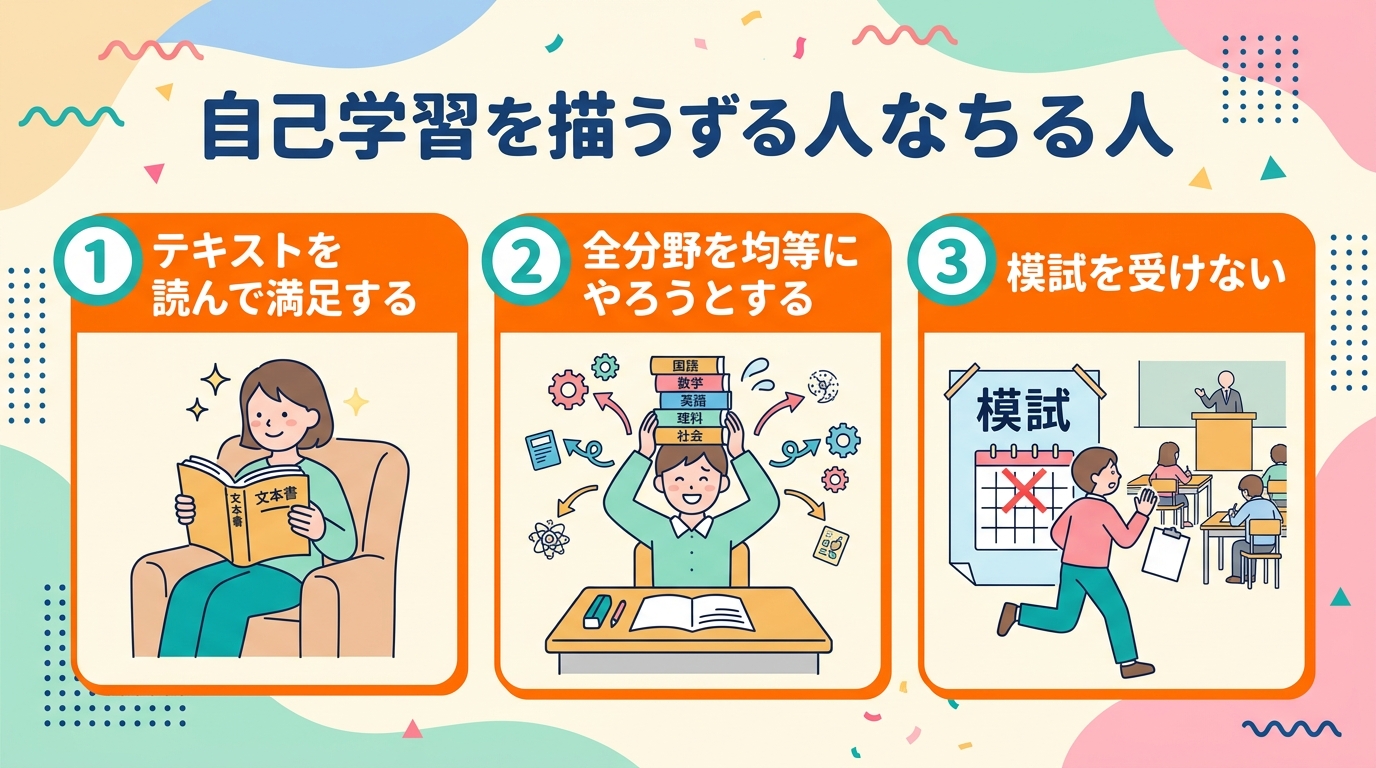 独学で苦労する人の共通点3つ