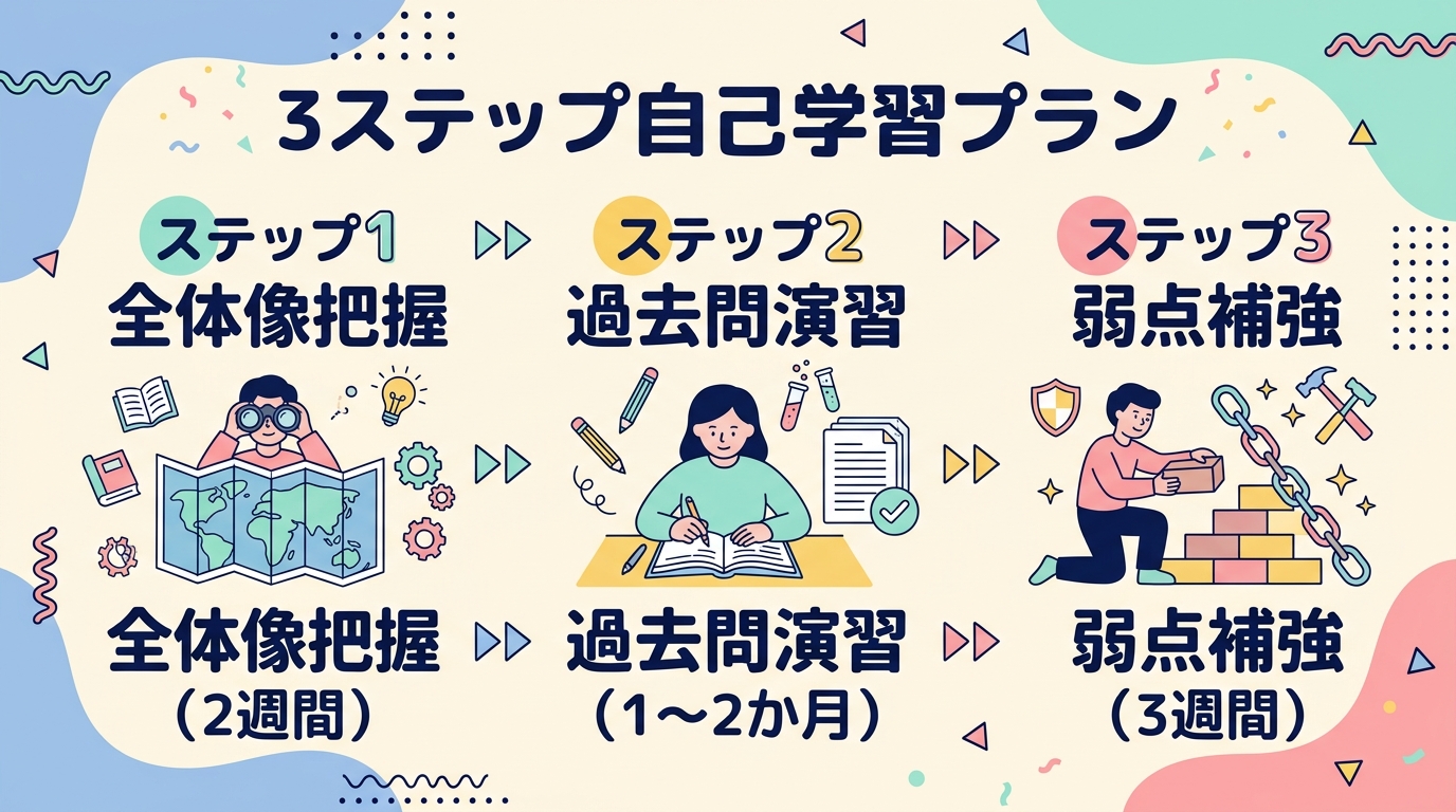 独学3ステップ学習プラン