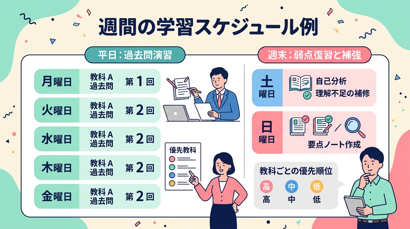 過去問活用の学習スケジュール例