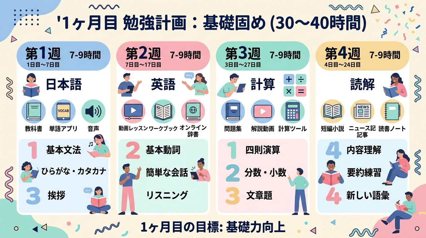 1か月目：基礎固めプラン