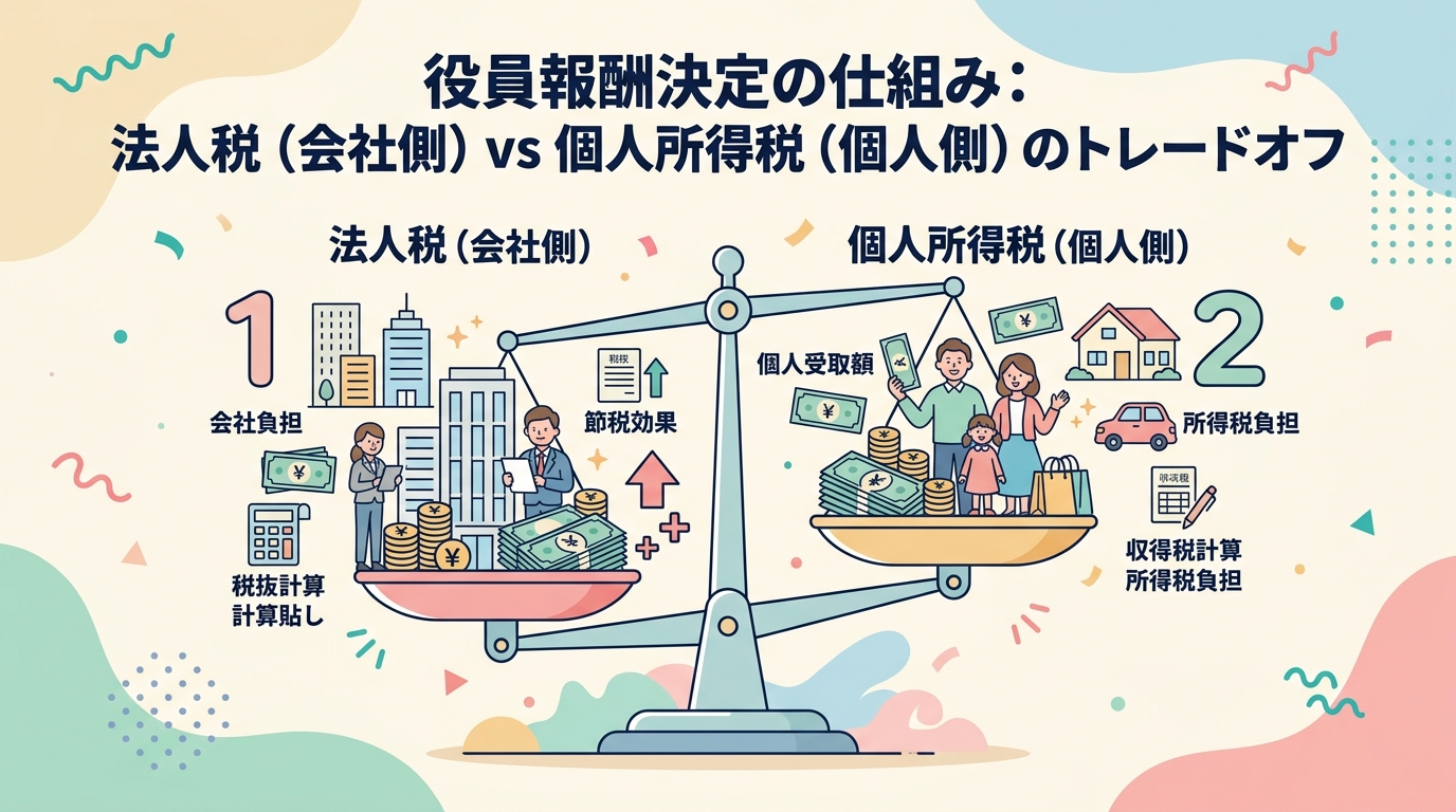法人税と個人所得税のトレードオフ