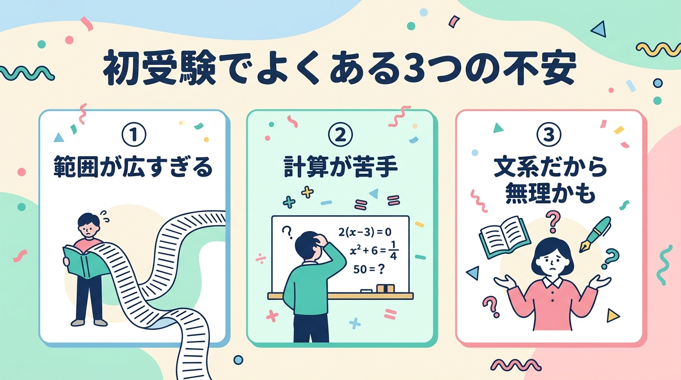 初受験でよくある3つの不安