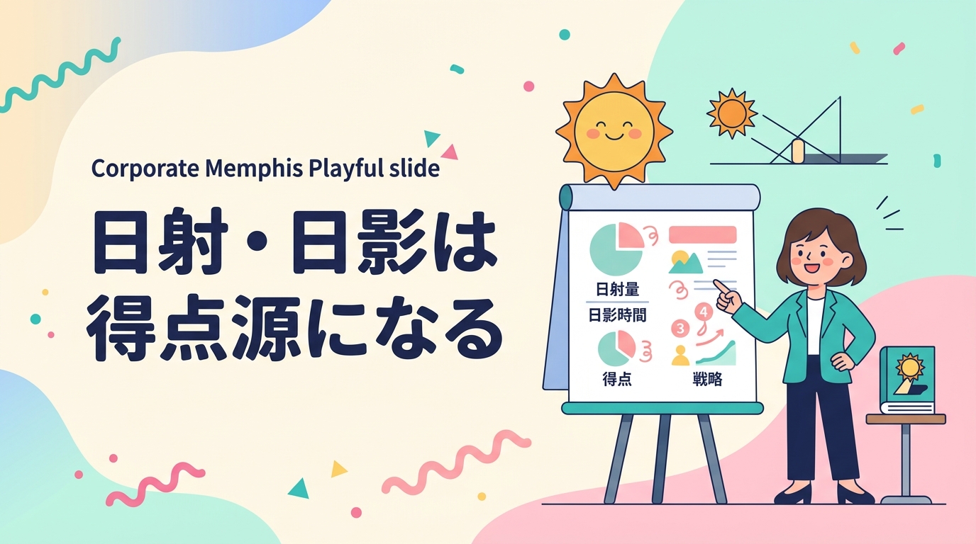 日射・日影は得点源