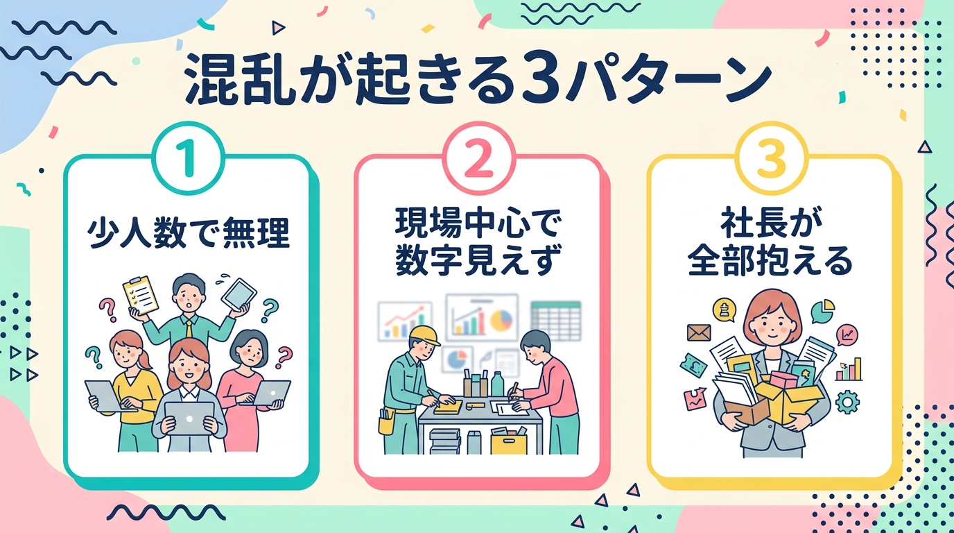 混乱が起きる3パターン