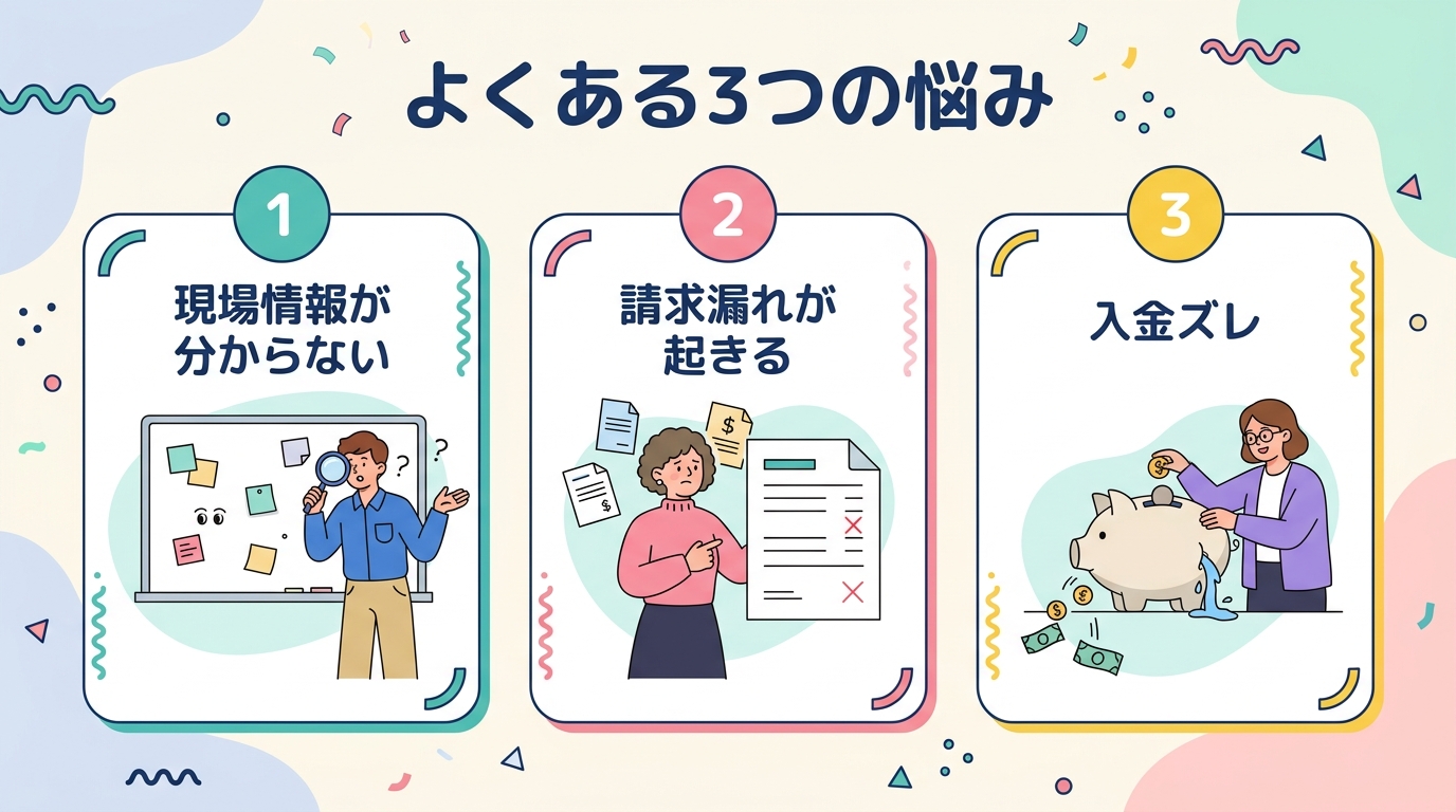 よくある3つの悩み