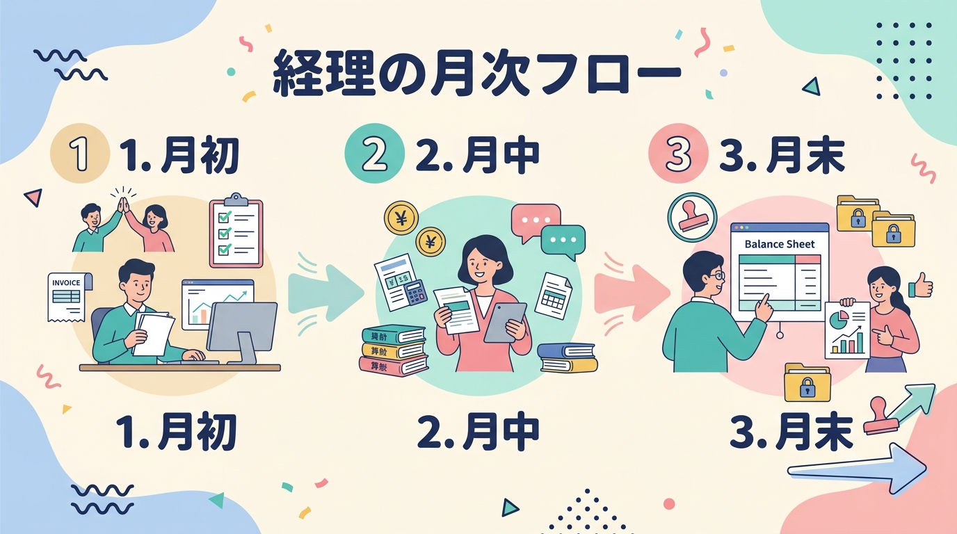 経理の月次フロー