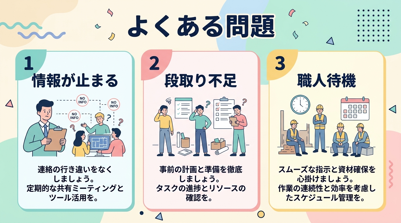 よくある問題3つ