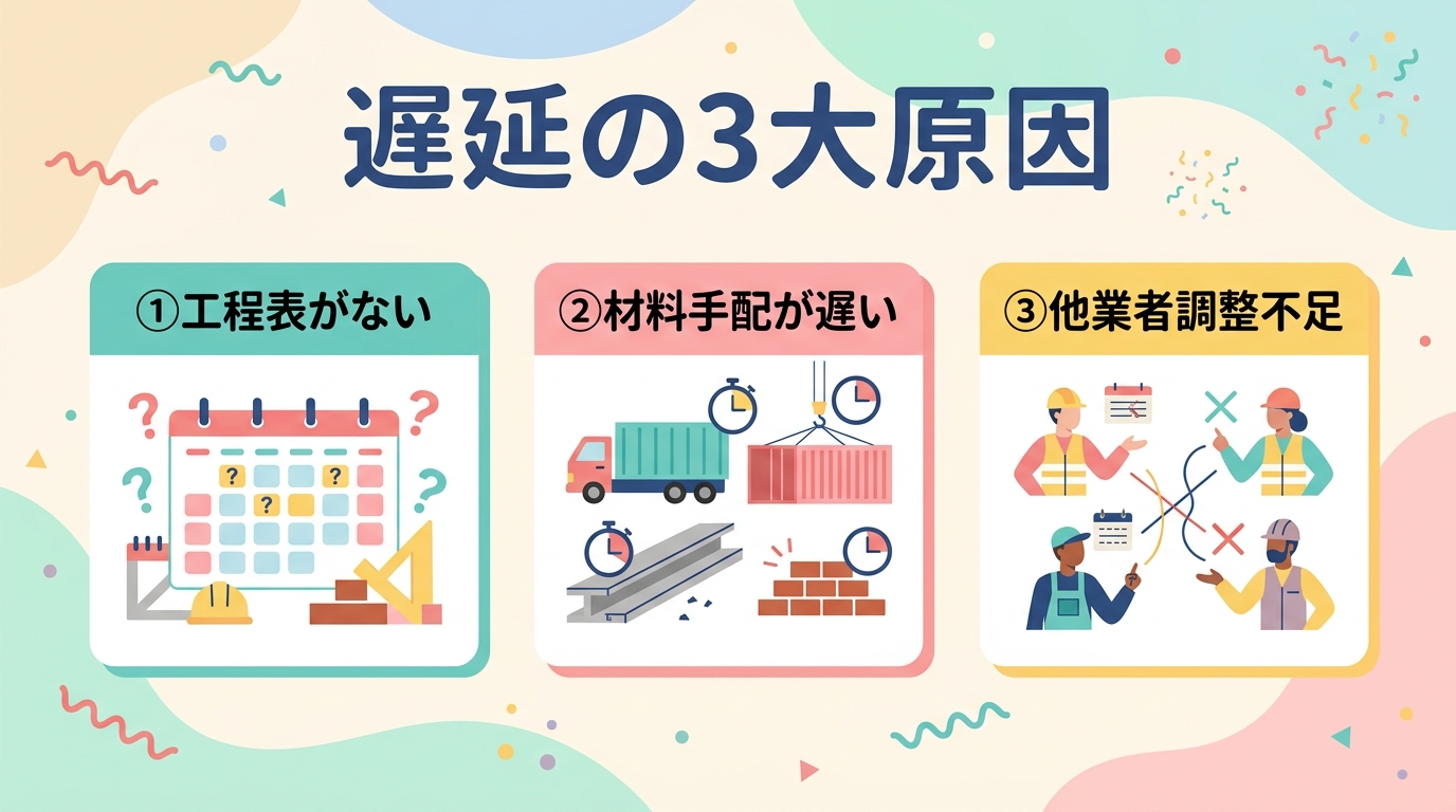 遅延の3大原因