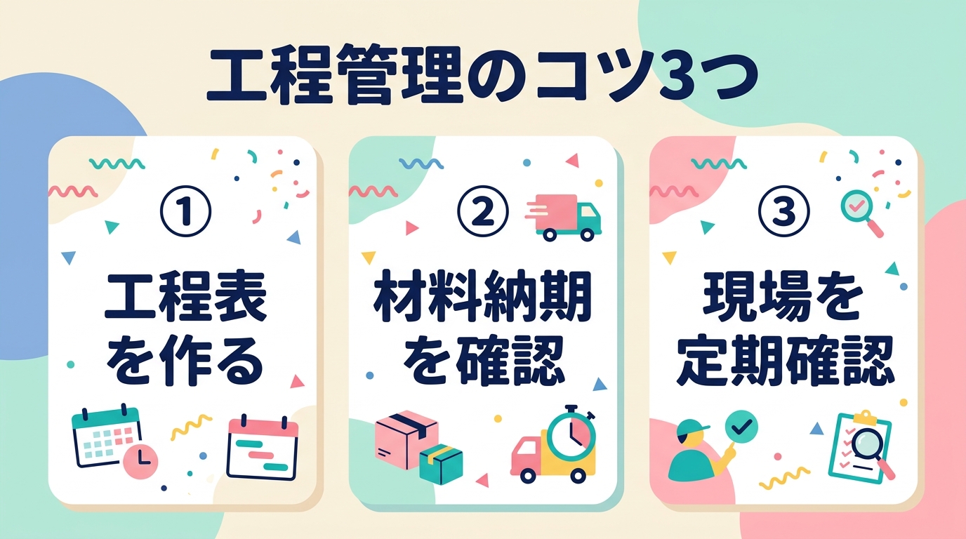 工程管理のコツ3つ