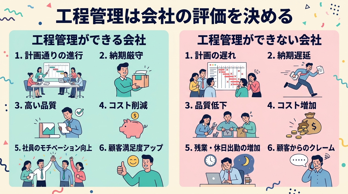 工程管理は会社の評価