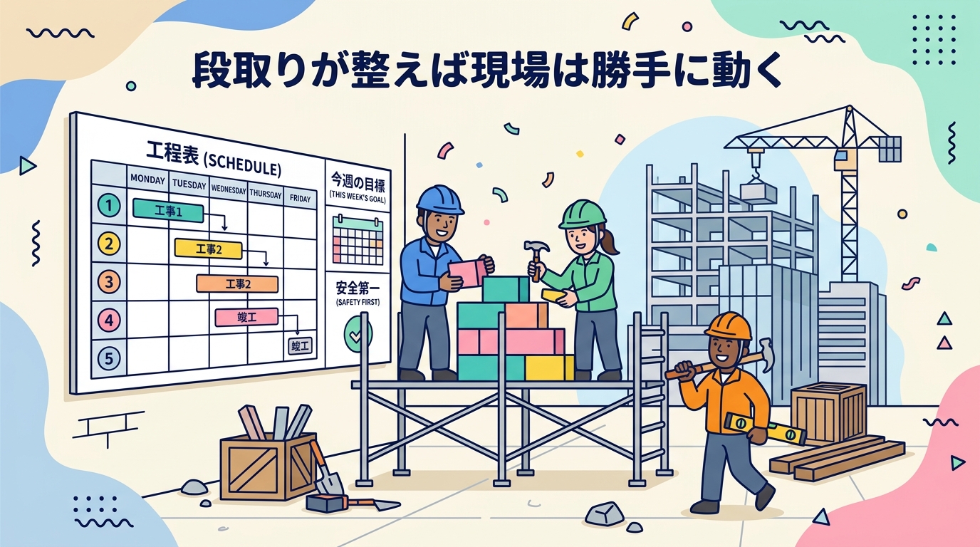 段取りが整えば現場は動く