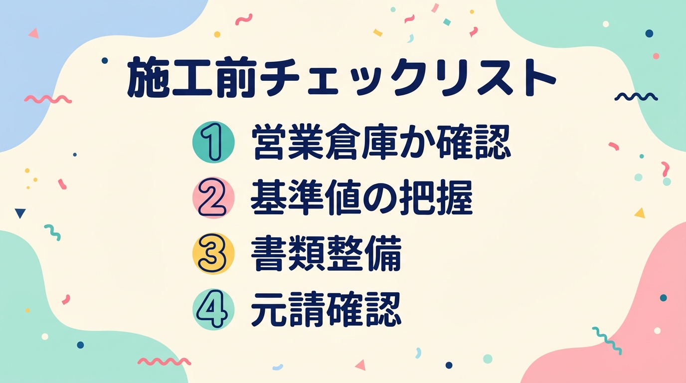 施工前チェックリスト
