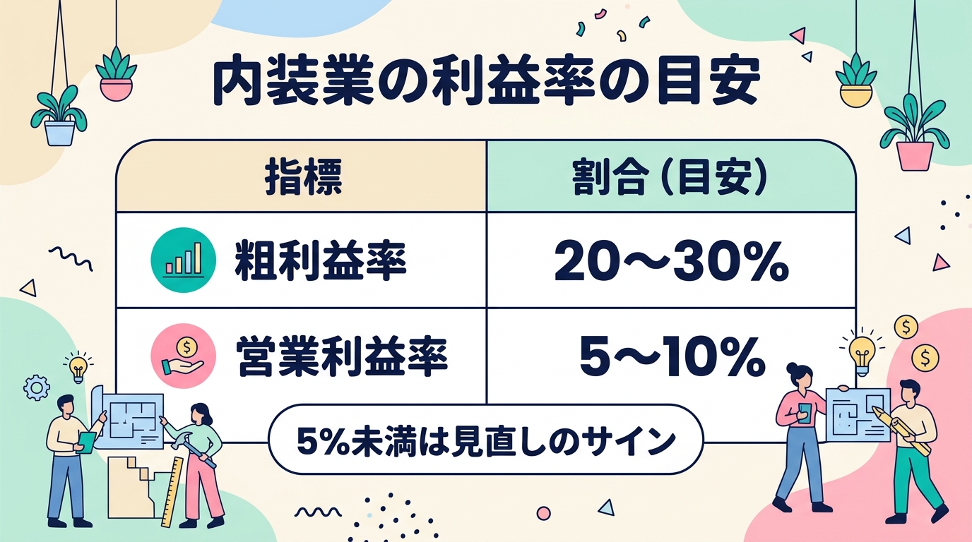 内装業の利益率の目安
